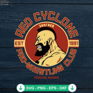 Red Cyclone Pro Wrestling Club SVG file for Cricut cutting machine