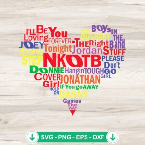 New Kids On The Block Heart SVG file for cutting machines
