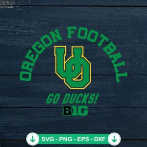 Oregon Ducks Big 10 football logo SVG file for cricut and cutting