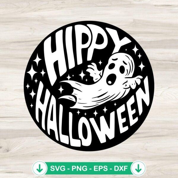 Hippy Halloween Ghost SVG file for cricut cutting machine