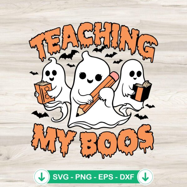 Teaching My Boos Spooky SVG file for Cricut cutting machine