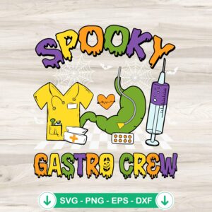 Spooky Gastro Crew Halloween SVG file for Cricut and cutting machine