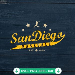 San Diego Baseball Est. 1969 SVG file for Cricut projects