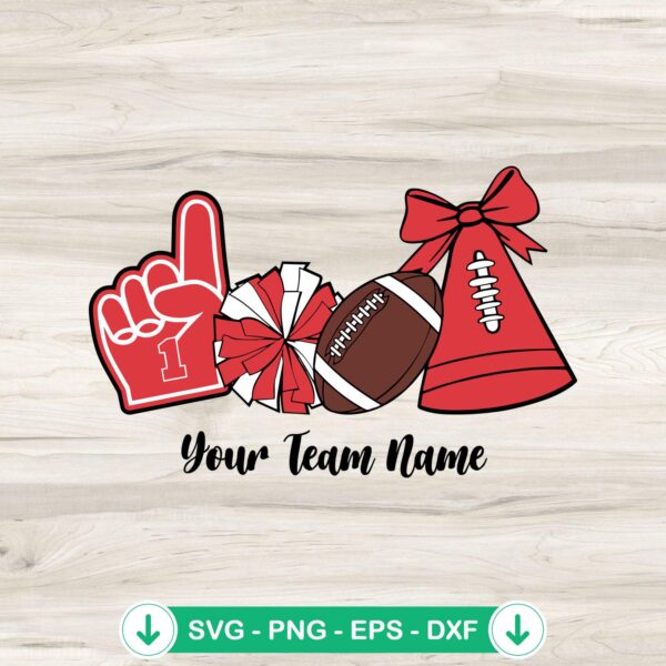 Custom Football Bow SVG file for Cricut, cut file for cheerleaders