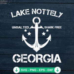 Lake Nottely Georgia SVG file for fishing camping cut file