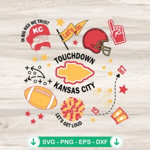 Touchdown Kansas City SVG file for Cricut cutting projects