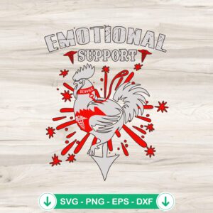 Emotional Support Chicken svg file for cricut svg cutting file