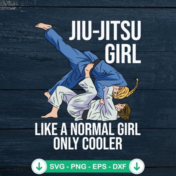 Brazilian Jiu-Jitsu Girl SVG file for cricut, cut files