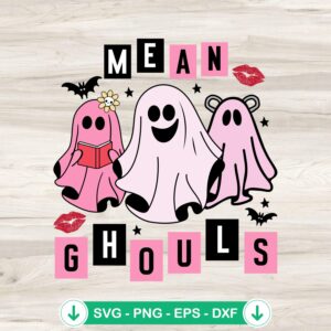 mockup-225092.jpg Cute Ghost Mean Ghouls svg file for Halloween crafts