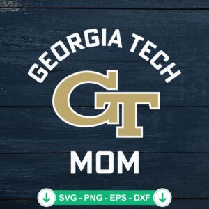 Georgia Tech Mom SVG file for Cricut cutting machines