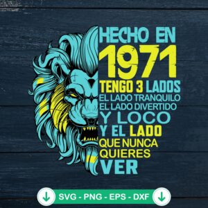 Hecho En 1971 SVG file for Cricut and cutting machine