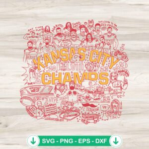 Kansas City Champs LVIII SVG file for Cricut cutting machine