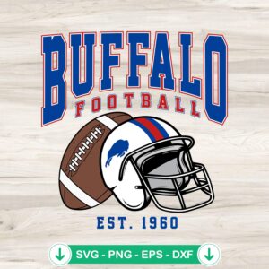 Buffalo Football Est 1960 vintage svg file for cricut cutting machine