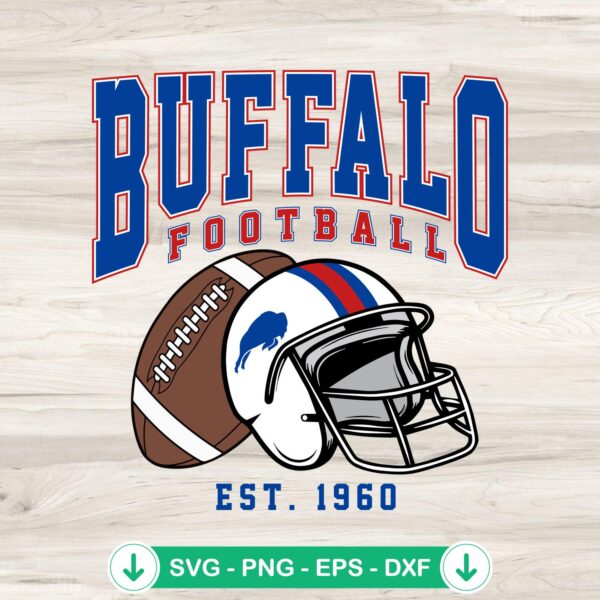 Buffalo Football Est 1960 vintage svg file for cricut cutting machine
