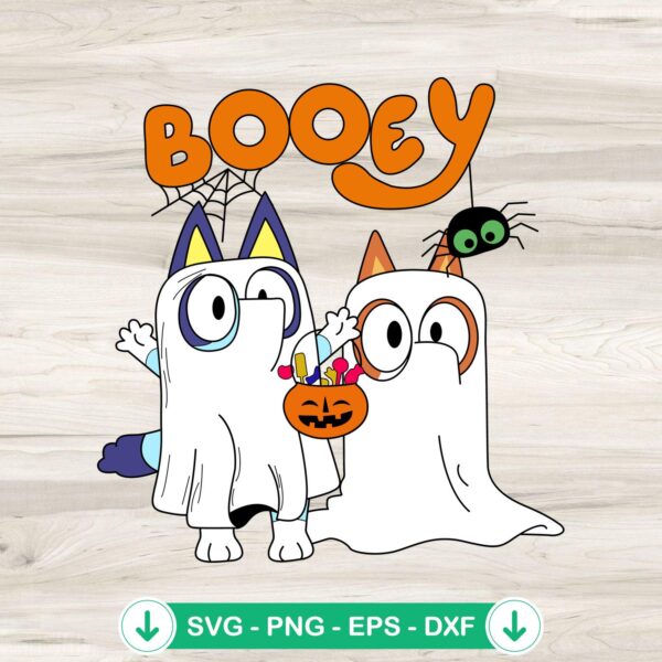 Booey The Bluey Ghost SVG file for Halloween cutting machine