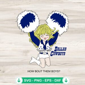 Cheerleader Dallas Cowboys SVG file for cutting machines
