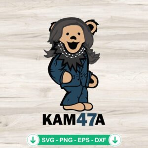 Kamala Harris Grateful Dead Bear SVG file for Cricut