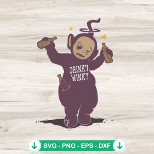 Tinky Winky Drinky Winky svg file for Cricut cutting machine