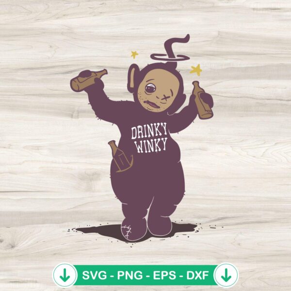 Tinky Winky Drinky Winky svg file for Cricut cutting machine