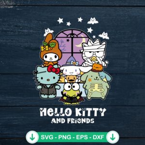 Halloween Hello Kitty and Friends SVG file for Cricut cutting machine