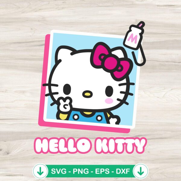 Hello Kitty Sanrio Girl SVG file - cute birthday gift cutting file