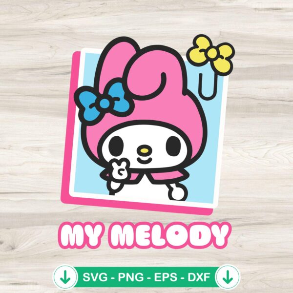 Hello Kitty My Melody SVG file for birthday girl crafting and DIY