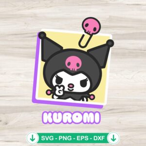Hello Kitty Sanrio Kuromi SVG cut file for birthday projects