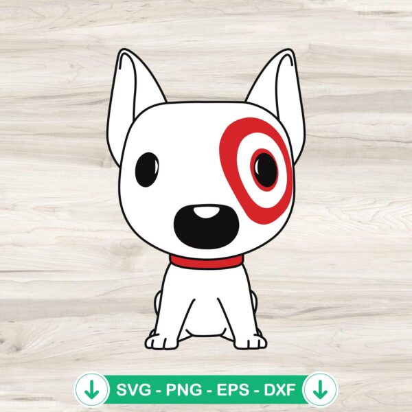 Cute Bullseye dog svg file for cricut, cutting machine file