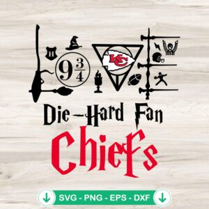 Die-Hard Fan KC Chiefs svg file for Halloween - cricut svg cutting file