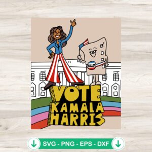 Vote Kamala Harris SVG file, cricut svg cutting file