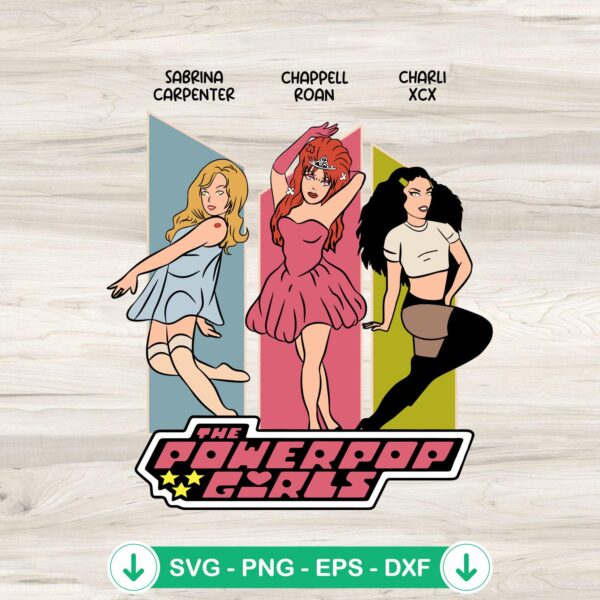 Powerpop Girls SVG file for Cricut, Chappell Roan, Charli XCX, cut file
