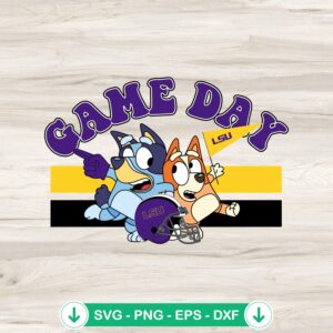 LSU Tigers Game Day SVG file for Cricut cutting machine.