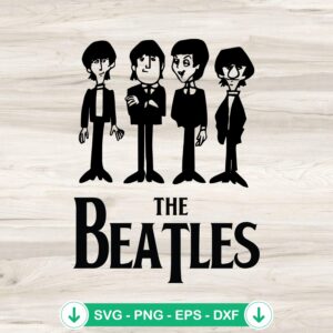 mockup-225972.jpg The Beatles Cartoon Animated SVG file for cutting machines