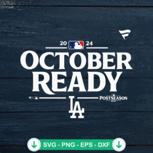 Los Angeles Dodgers October Ready SVG file for Cricut cutting machine