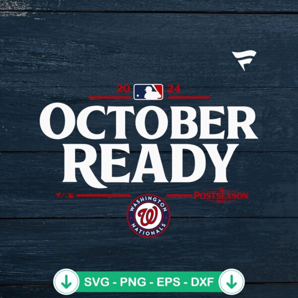 Washington Nationals October Ready SVG file for Cricut
