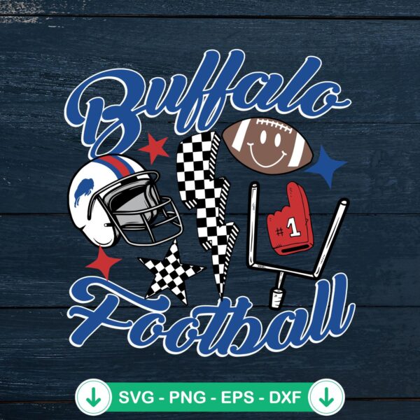 Buffalo Football Icons SVG file for Cricut, sports fan cut file