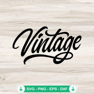 Vintage Word SVG file for cricut, handwritten style cutting file