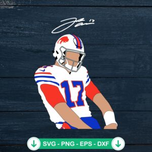 Josh Allen Football Player SVG file for Cricut cutting machine