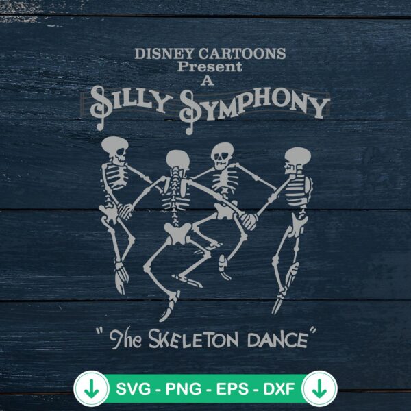 Disney Silly Symphony SVG file for Skeleton Dance cutting machine