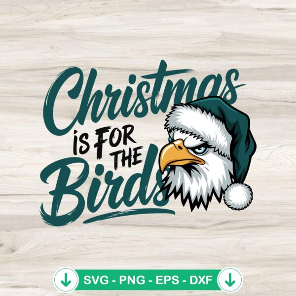 Retro Christmas Is For The Birds svg file, cricut svg, cutting file for Philadelphia Eagles