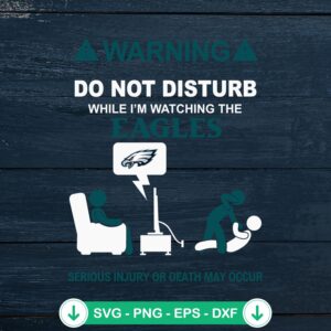 Warning Philadelphia Eagles SVG file for cutting machines