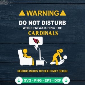Warning Arizona Cardinals SVG file for Cricut cutting machine