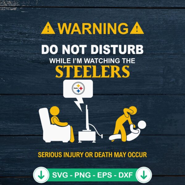 Warning Pittsburgh Steelers svg file for cutting machines