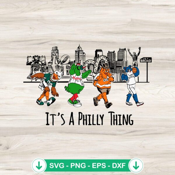 It's A Philly Thing skyline SVG file for Cricut cutting machine