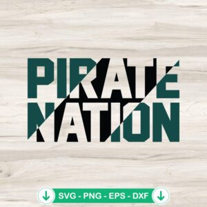 Pirate Nation Football SVG file - Cricut cut file for Pattonville Jr. Pirates