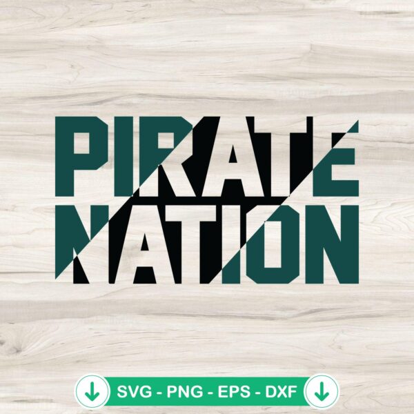 Pirate Nation Football SVG file - Cricut cut file for Pattonville Jr. Pirates