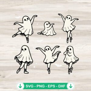 Ballet Ghost Ballet Dancer SVG file for Halloween projects