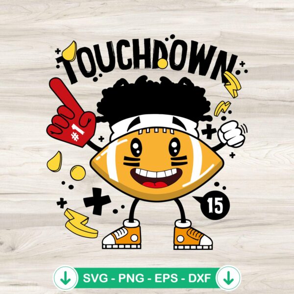 Touchdown Patrick Mahomes SVG file for Kansas City Chiefs