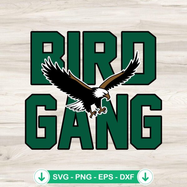 Bird Gang Eagles svg file for Philadelphia Eagles football cutting file