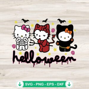 Helloween Hello Kitty SVG file for cutting machine